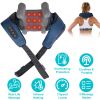 Neck Shoulder Shiatsu Massage Pillow with Infrared Light Heating 3 Massage Modes Speeds Kneading Grasping For Back Arms Thighs