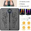 EMS Foot Massage Mat for Pain relief & Relaxation w/ 6 Modes 9 Intensity Levels. Electric Stimulation Massager Unit Rechargeable