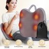 Shiatsu Back And Waist Massager With Heat Cordless Rechargeable Kneading Lower Back Massage Pillow Portable Lumbar Massager