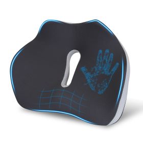 Memory Foam Seat Cushion for Sciatica Pain Relief, Pregnancy discomfort, Post-Op comfort. Seat Cushion with Machine Washable Cover
