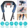 Neck Shoulder Shiatsu Massage Pillow with Infrared Light Heating 3 Massage Modes Speeds Kneading Grasping For Back Arms Thighs