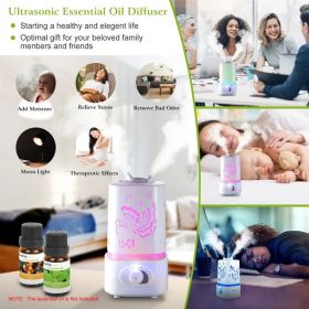 Ultrasonic Essential Oil Diffuser & Air Humidifier with 7-Color LED Lights -1500 ml Water Auto-Off