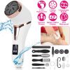 Electric Foot Callus Remover with Vacuum Foot Grinder Rechargeable Foot File Dead Skin Pedicure Machine with 3 Grinding Heads 2 Speeds Foot Care