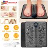 EMS Foot Massage Mat for Pain relief & Relaxation w/ 6 Modes 9 Intensity Levels. Electric Stimulation Massager Unit Rechargeable