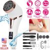 Electric Foot Callus Remover with Vacuum Foot Grinder Rechargeable Foot File Dead Skin Pedicure Machine with 3 Grinding Heads 2 Speeds Foot Care