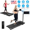 2-in-1 Under Desk Folding Treadmill Foldable Walking Pad with Remote Control Cardio Machine For Home