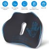 Memory Foam Seat Cushion for Sciatica Pain Relief, Pregnancy discomfort, Post-Op comfort. Seat Cushion with Machine Washable Cover