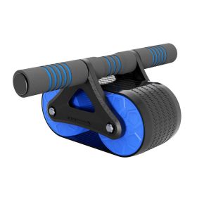 Automatic Rebound Ab Roller Wheel – Dual-Spring Core Trainer with Ergonomic Handles (Blue)