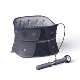 Waist fixation device, air traction belt decompression lumbar inflation and topical abdominal massager