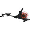 Soozier Folding Rower Machine, Rowing Machine with Wheels, LCD Monitor and Tablet Holder for Cardio Training