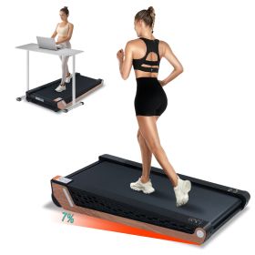 8° Incline Walking Pad Treadmill - Portable Compact Under Desk Treadmill, Incline Treadmills for Home Office