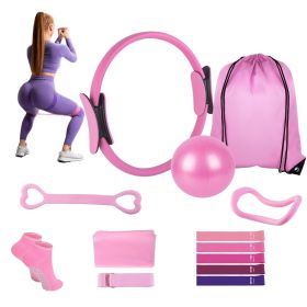 Pilates Ring Set with Resistance Bands, Yoga Ball & Non-Slip Socks – 14-Piece All-in-One Home Gym Kit