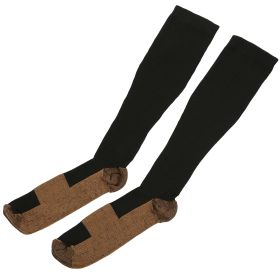 Unisex Copper Compression Socks Durable Hose Graduated Support Socks: for Running,Shin Splints, Edema Swelling, Postpartum  Recovery