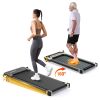 Akluer Sport Walking Pad with Incline, 2-in-1 Under Desk Treadmill and Shiatsu Foot Massager Quiet 2.5 HP Portable Treadmill with LED Display