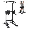 VEVOR Pull Up Bar, 330 LBS Power Tower Dip Station, Workout Dip Station with H-Shaped Stable Base & Back Pad