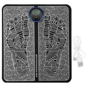 EMS Foot Massage Pad Electric Stimulator Massager Unit Rechargeable Foot Leg Muscle Pain Relaxing