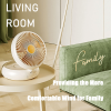 Portable Air Circulation Fan. Rechargeable Remote Controlled tabletop fan rotates 90-120 degrees Auto Oscillation Ultra Quiet 4 Speeds