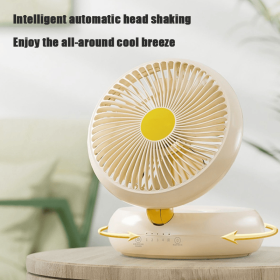 Portable Air Circulation Fan. Rechargeable Remote Controlled tabletop fan rotates 90-120 degrees Auto Oscillation Ultra Quiet 4 Speeds