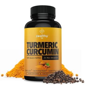 Turmeric Mood Mobility and Joint Support Supplement, With Turmeric Curcumin and Black Pepper 1000 mg 120 Capsules