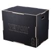 VEVOR 3 in 1 Plyometric Jump Box, 30/24/20 Inch Wooden Plyobox, Platform & Jumping Agility Box