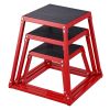 VEVOR Plyometric Jump Boxes, 12/18/24 Inch Plyo Box, Platform and Jumping Agility Box
