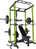 160 lb Home Gym Power Cage Set – Complete Strength Training System with Bench, Barbell & Plates