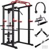 Home Gym Multi-functional Power Cage.Comprehensive Fitness Barbell Rack. Adjustable Pull-up Squat Rack  1000 lb.capacity