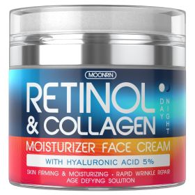 Retinol Cream for Face Collagen and Retinol Moisturizer with Hyaluronic Acid Day Night Anti Aging Retinol Face Moisturizer for Women Men Collagen