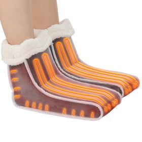 VEVOR Split Electric Foot Warmer 6-Level Heating Slippers Feet Warmer with Timer