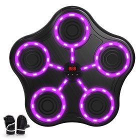 Five key boxing target-black body-black keys-purple light-black. UPGRADED BOXING MACHINE