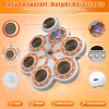 Six-key boxing target-white body-white keys-orange light-brown.Smart Music Boxing Machine & Target with LED Lights & Music Sync