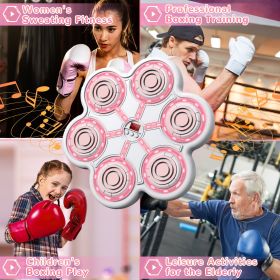 Six-key boxing target-white body-white keys-pink light-pink