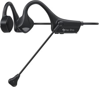 Bone Conduction Open-Ear Bluetooth Headset– DSP Noise-Canceling Boom Mic, 8 H Battery & Titanium Frame