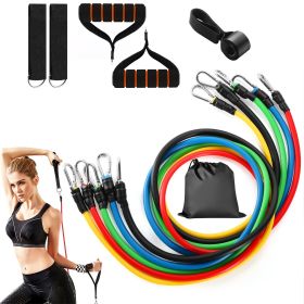 Resistance Bands Set of 11 piece Fitness Workout Tubes Exercise Tube Bands Up to 100 lbs