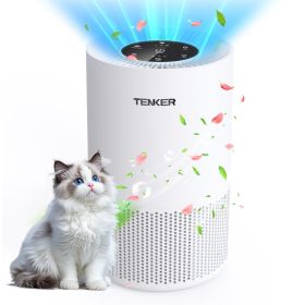 TENKER AP-6980 Air Purifier White US 1300 ft Large Rooms H 13 Heap 3-Stage Filtration 3 Speeds 3 Timer w/Light Air Cleaner Machine