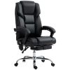 Vinsetto 6 Point Vibration Massage Office Chair with Heat. Computer Chair with Adjustable Height Reclining Back, Black PU Leather