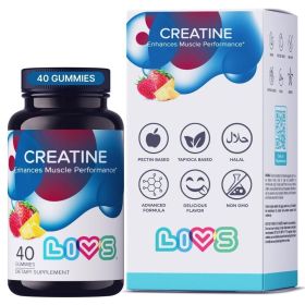 Creatine Monohydrate Gummies 5g Focus Strength Endurance Support Pineapple Berry Flavored Creatine Gummies for Women Men All Natural Gluten Free