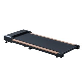 2.25 HP Under Desk Treadmill, Portable Wood Walking Pad Compact Running & Walking Machine Remote Control, LED 2-Year Warranty and Professional Support