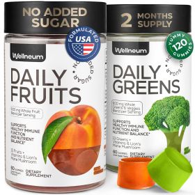 Super Fruit Super Greens Gummies for Adults Daily Greens Vegetable Gummies for Immunity Health Energy Nutrient Balance 600 Mg Fruits Blend 60 Cou