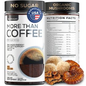 Mushroom Coffee 9 Mushroom Adaptogen Mix Lion's Mane Chaga Turkey Tail Reishi Shiitake Instant Coffee Powder for Gut Health Immunity Energy Brain