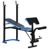 Adjustable Weight Bench with Barbell Rack and Leg Developer