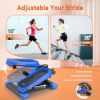 Home Office Exercise 330 LBS Capacity Mini Stepper with Resistance Bands and LCD Monitor