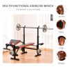 6-in-1 Adjustable Weight Bench – Bench Press Rack, Leg Extension, Preacher Curl & Butterfly Trainer