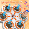 Six-key boxing target-white body-white keys-orange light-brown.Smart Music Boxing Machine & Target with LED Lights & Music Sync