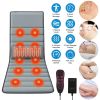 Full Body Massage Mat with Heat Vibration Lumbar Back Massage Chair Pad with Inflatable Head Pillow