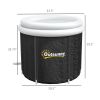 Outsunny Cold Plunge Tub, Portable Ice Bath with Thermo Lid for Athletes' Recovery, Black