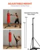 Heavy Duty Punching Bag Frame Boxing Fitness Stand Steel Adjustable Height