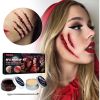 EELHOE SFX Makeup Kit, Makeup Props Scar Makeup Scary Atmosphere Party Makeup Set