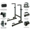 Power Tower Dip Station with Adjustable Height & Detachable Bench – Multi-Function Strength Training System for Home Gym