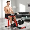 Soozier Adjustable Steel Seated Calf Raise Exercise Strength Training Gym Equipment, Red